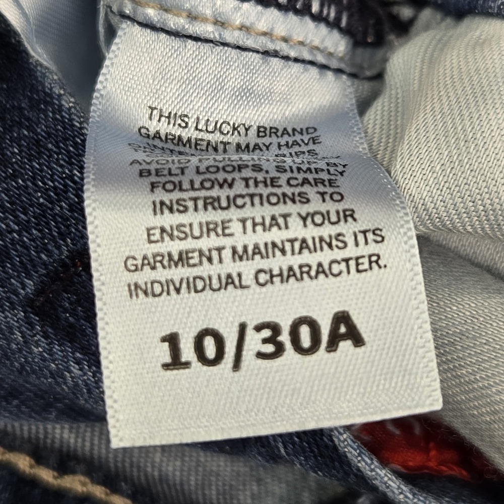 Lucky Brand Women Jeans 10/30A Blue Denim Bootcut 29.5" Inseam Raw Hem - Picture 3 of 12